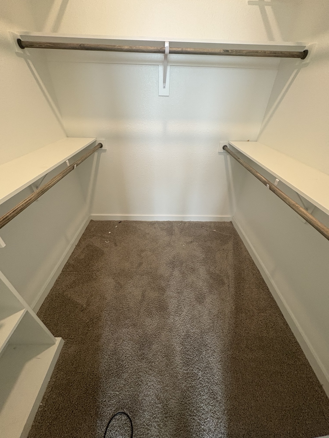 Closet before carpet cleaning
