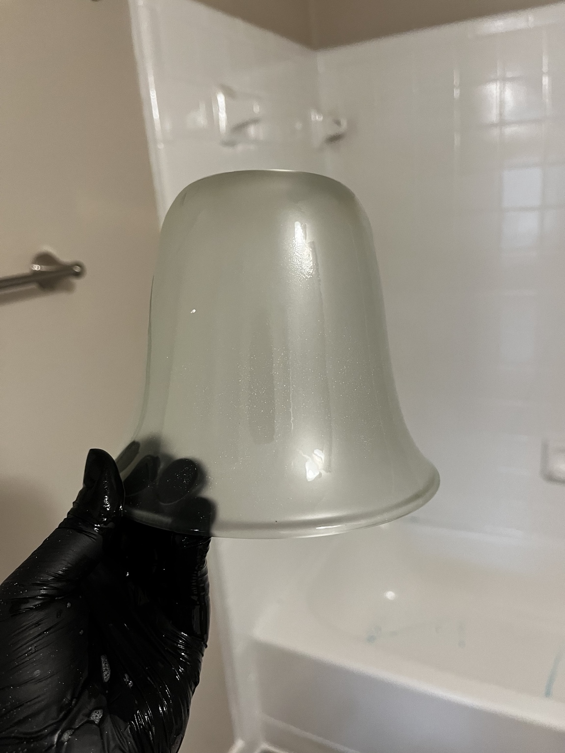 Bathroom fixture after detail cleaning