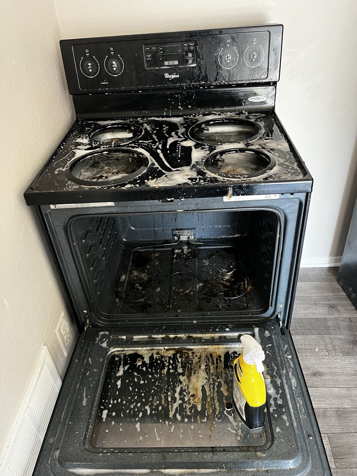 Oven before cleaning