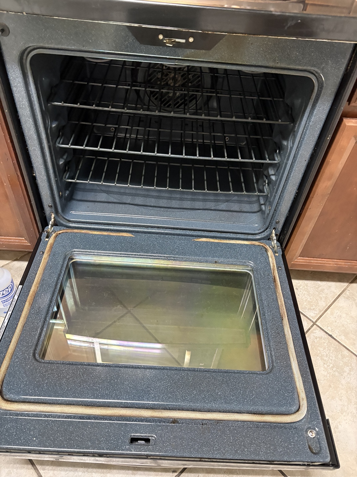 Oven after restoration cleaning